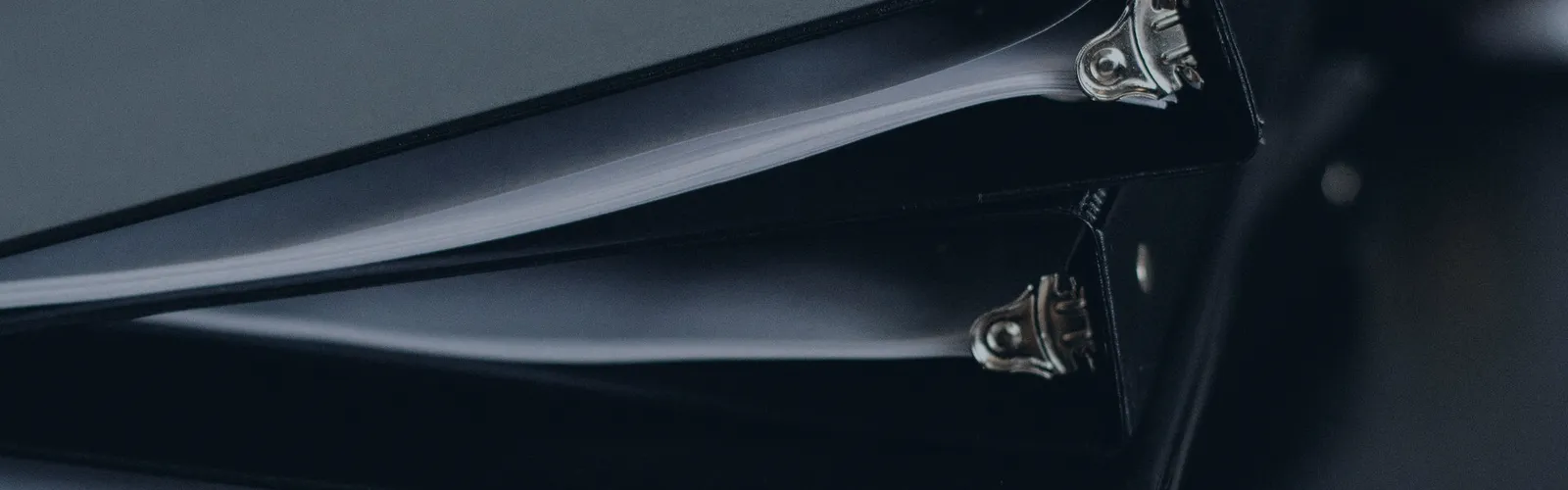 Stack of black ring binders