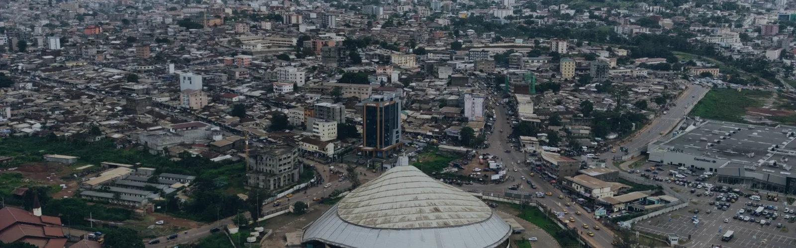 Aerial view of Yaoundé